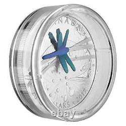 1 Oz Silver Coin 2017 Canada $20 Nature's Adornments 3D iridescent Dragonfly