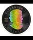 1 Oz Silver Coin 2023 Canada Maple $5 Rainbow Holo Limited Edition 100 Pieces
