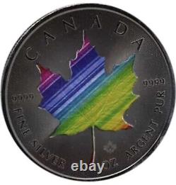 1 oz Silver Maple Leaf Canada 2022 Rainbow Edition