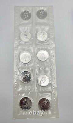 1 sheet (10 coins) OGP 2002 Canadian Silver Maple's