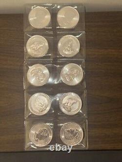 (10) 2017 Canada 1.5 oz Silver $8 Grizzly Bear Coin BU-Free Shipping