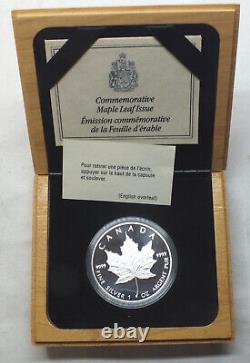 1979 1989 Canada $5 Maple Leaf 9999 Silver 1 oz Coin + Wooden Box J152