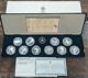 1988 Canada Sterling Silver Winter Olympic Commemorative 10-coin Set Box/coa