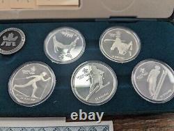 1988 Canada Sterling Silver Winter Olympic Commemorative 10-Coin Set Box/COA
