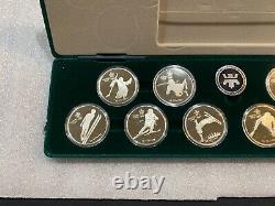 1988 OLYMPIC WINTER GAMES Calgary Silver 10 Coin Proof Set Royal Canadian Mint A
