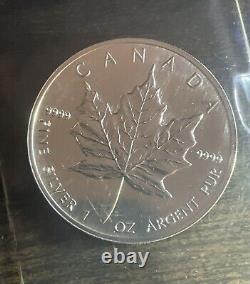 1996 1 oz Silver Canadian Maple Leaf (Brilliant Uncirculated) 5 Dollar Coin