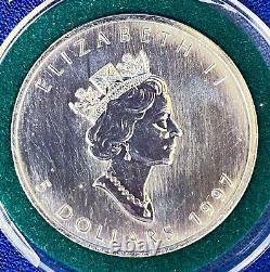 1997 Elizabeth II 5 Dollars Canada. 9999 Fine Silver 1oz Low Mintage Coin! 113