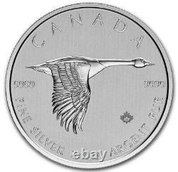2 Troy Oz 9999 Silver 2020 $10 Canada Flying Goose Bullion Coin Uncirculated