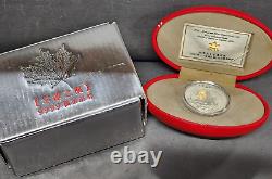 2001 Canada Maple Leaf $5 Silver Proof Coin Chinese Hologram Series withBox & COA