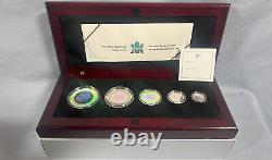 2003 Canada 5-Coin. 999 Silver Maple Leaf Set Hologram Boxes & COA in Case