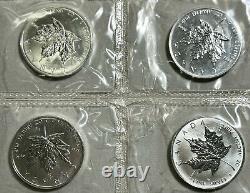 2004 $5 Canadian Silver Maple Leaf in OGP Sealed BU Lot of 10 Sheet