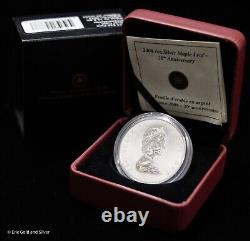 2008 $5 Canadian Maple Leaf. 9999 Silver 20th Anniversary in Box