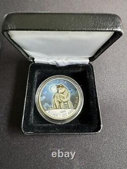 2011 1oz Canadian Wildlife Series Wolf (Full Color Finish) 99.99% Silver