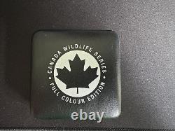 2011 1oz Canadian Wildlife Series Wolf (Full Color Finish) 99.99% Silver