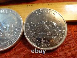 2013 Canada 1 1/2 Ounce. 9999 Silver Coin Lot 8 Dollar QE II (22.5 Ounces)