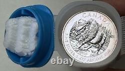 2013 Canada 25 Coin Maple Leaf Roll, $5 1 Oz. 9999 Silver Wood Buffalos, Gem Bu