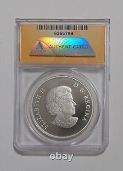 2014 1oz Silver Canadian $100 Coin The Grizzly ANACS Matte Proof 70 withBox