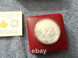 2014 Canada $20- 1.107oz High Relie- Cougar on the Mountain Rare Silver Coin