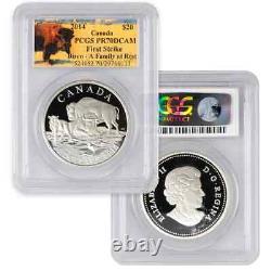 2014 Canada $20 Silver Bison 4 Coin Set PCGS PR 70 First Strike