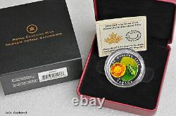 2014 Canada $20 Venetian Glass Leopard Frog & Water Lily 1oz silver coin