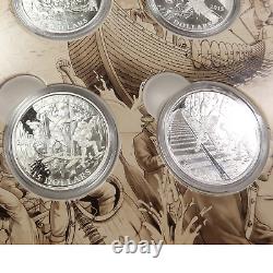 2014 Exploring Canada Silver 10-coin Set with Box and MOST COAs #43586H