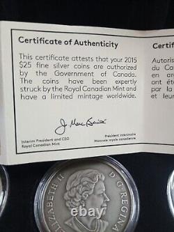 2015 $25 Fine Silver 3-set Royal Canadian Mint