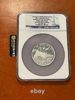 2015 $30 Canada's Navy 2 Oz. 999 Silver Proof Battle Of The Atlantic Ngc Pf69 Er