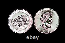 2015 BU $8 Canadian Wildlife Polar Bear and Cub 1.5oz. 9999 Silver LOT OF 5