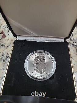 2015 Burning Maple Leaf Colorized 1oz Canada Silver 1 Of 500 Minted