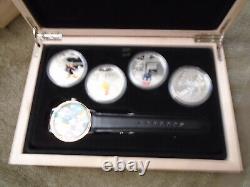 2015 Canada $20 Fine Silver Warner Looney Tunes 4 Coin Set With Watch Royal Mint