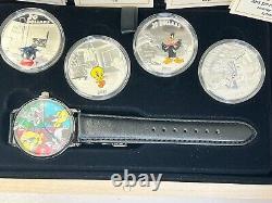 2015 Canada $20 Fine Silver Warner Looney Tunes 4 Coin Set With Watch Royal Mint