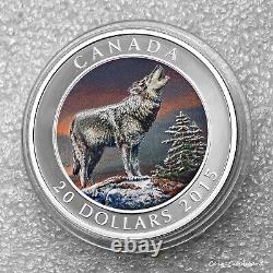 2015 Canada $20 Grey Wolf 1 oz. 9999 silver coin