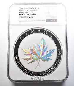 2015 Canada 250 Dollars Silver Maple Leaf Forever Hologram PF69 UCAM NGC 4327