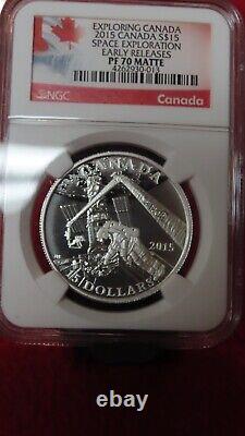 2015 Canada S$15 Space Exploration. 9999 Silver Ngc Pf70 Matte