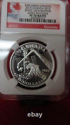 2015 Canada S$15 Space Exploration. 9999 Silver Ngc Pf70 Matte