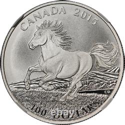 2015 Canada Silver $100 The Canadian Horse NGC PF70 Matte Proof Early Releases