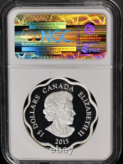 2015 Canada Silver $15 Year of the Sheep Scalloped NGC PF70 Ultra Cameo