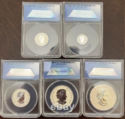 2015 Canadian Silver Maple Leaf Set of 5 coins ANACS RP70 DCAM