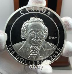 2015 Royal Canadian Mint $100 Silver 10oz Proof Coin Albert Einstein Special