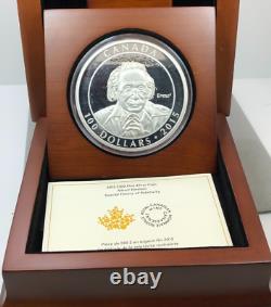 2015 Royal Canadian Mint $100 Silver 10oz Proof Coin Albert Einstein Special