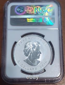 2016 CANADA $5 Silver Maple Leaf. 9999 Bigfoot Privy NGC69 First day of issue