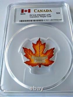 2016 Canada $20 1oz Silver Proof Canadian Maple? PCGS PR69DCAM Colorized Coin