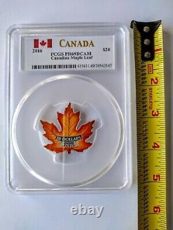 2016 Canada $20 1oz Silver Proof Canadian Maple? PCGS PR69DCAM Colorized Coin