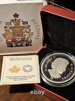 2016 Canada 5 Oz Silver Big Coin Series 50-Cent Coin. Striking & Magnificent