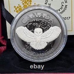 2017 $20 Canada Barn Owl Nocturnal by Nature. 999 Silver Coin 1 Oz RCM