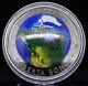 2017 $25 Canada View From Space. 9999 Fine Silver Convex Shaped Coin Withbox & Coa