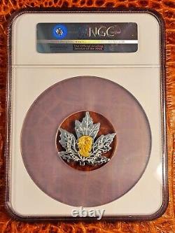 2017 Canada 1 oz Silver Maple Leaf $20 Gilt Coin NGC MS69 UC EARLY RELEASES
