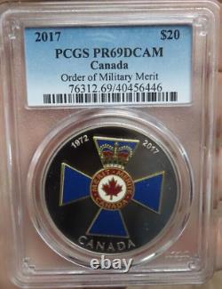 2017 Canadian $20.9999 Silver 1oz Coin Order of Military Merit Army PCGS PR69