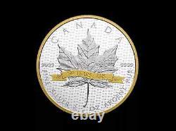 2018 Royal Canadian Mint $10.9999 Fine Silver 30 Year Maple Leaf 2 ounce