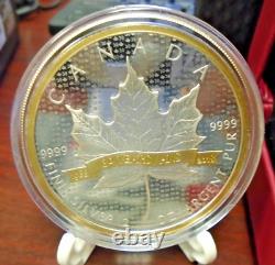 2018 Royal Canadian Mint $10.9999 Fine Silver 30 Year Maple Leaf 2 ounce